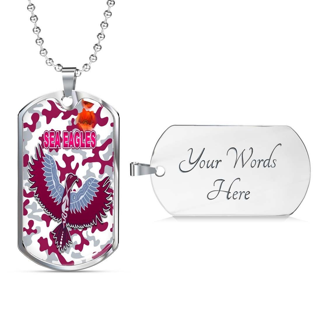 Vibe Hoodie Dog Tag - Manly-Warringah Sea Eagles Camo - Rugby Team Dog Tag