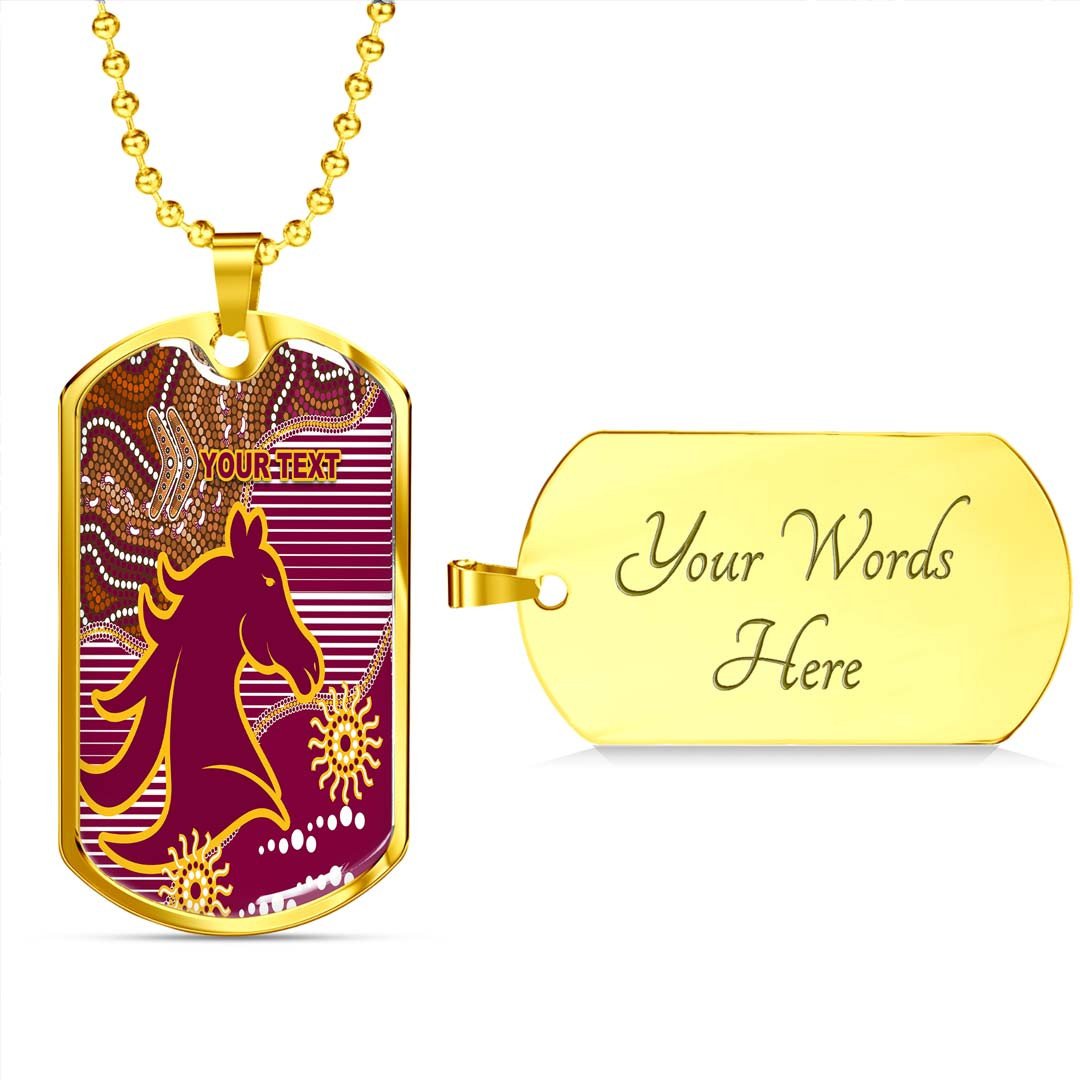 Vibe Hoodie Dog Tag - (Custom) Brisbane Broncos Indigenous Version 2.0 - Rugby Team Dog Tag