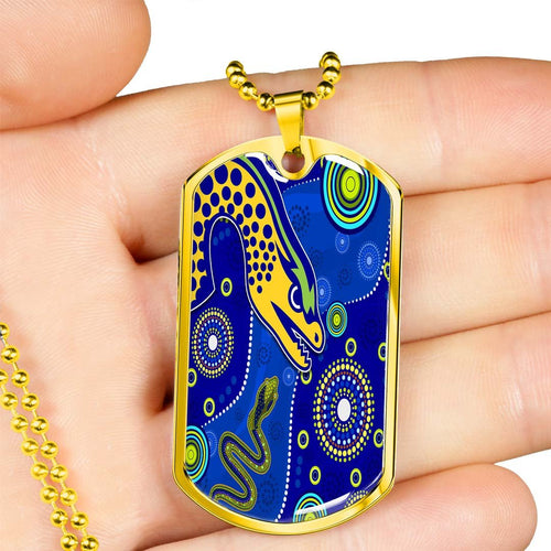 Vibe Hoodie Dog Tag - (Custom) Parramatta Eels Indigenous Special Blue Version - Rugby Team Dog Tag