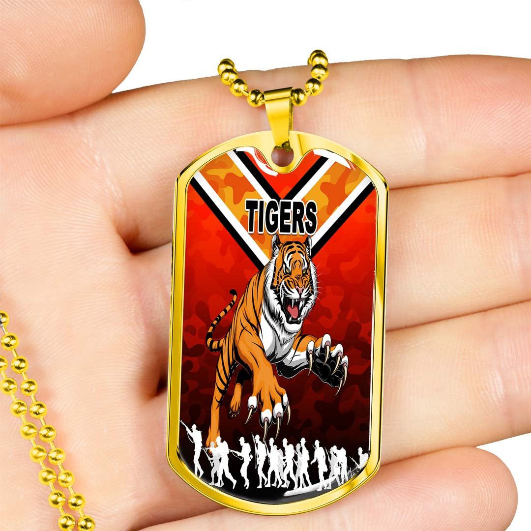 Vibe Hoodie Dog Tag - Wests Tigers - Rugby Team Dog Tag