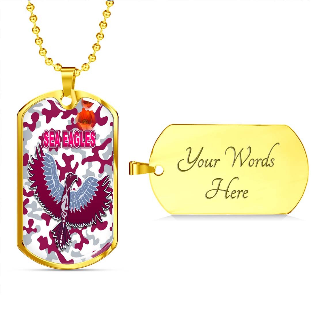 Vibe Hoodie Dog Tag - Manly-Warringah Sea Eagles Camo - Rugby Team Dog Tag