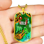 Vibe Hoodie Dog Tag - Parramatta Eels Indigenous Naidoc Green - Rugby Team Dog Tag