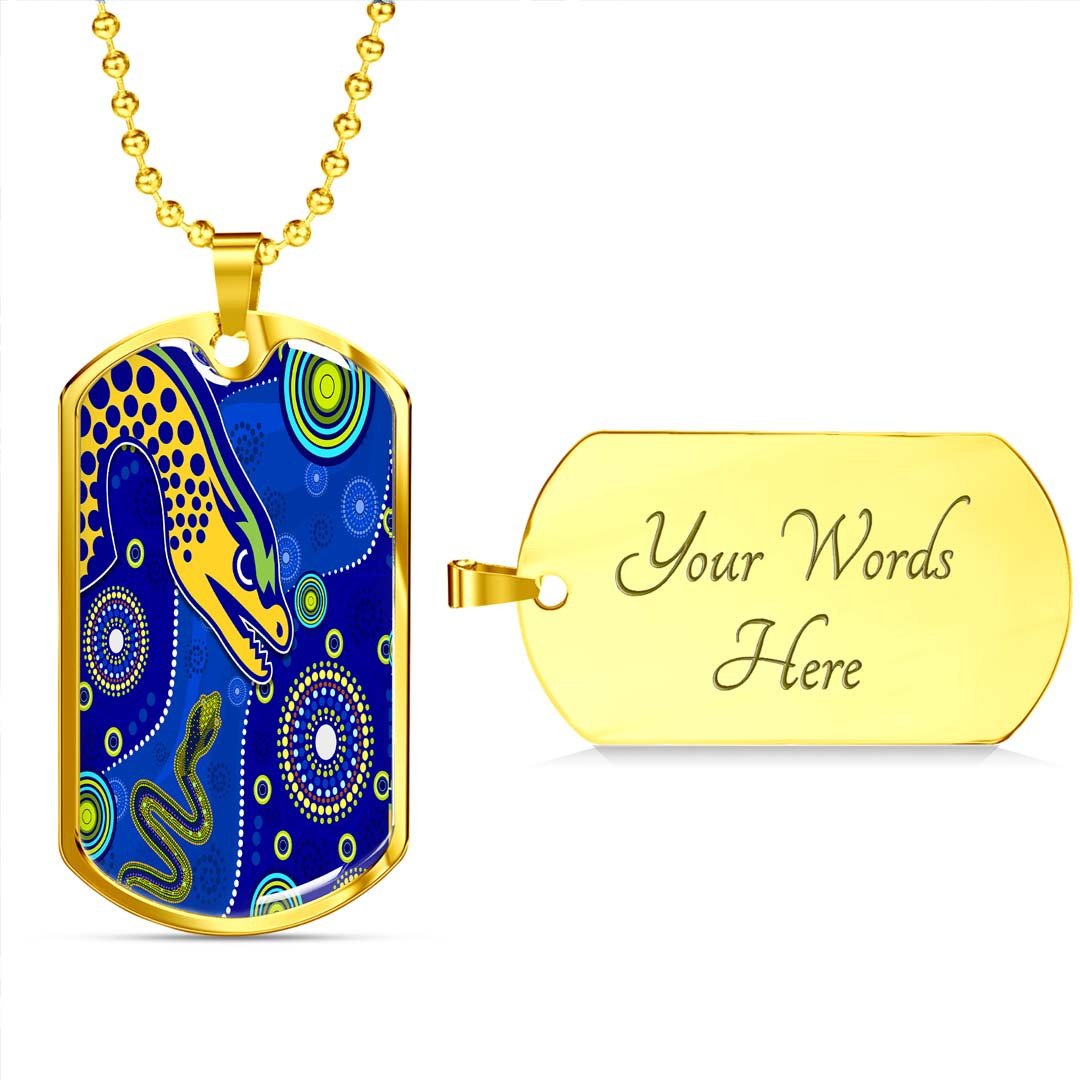 Vibe Hoodie Dog Tag - (Custom) Parramatta Eels Indigenous Special Blue Version - Rugby Team Dog Tag