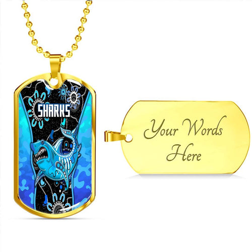 Vibe Hoodie Dog Tag - Cronulla-Sutherland Sharks Indigenous Camo - Rugby Team Dog Tag