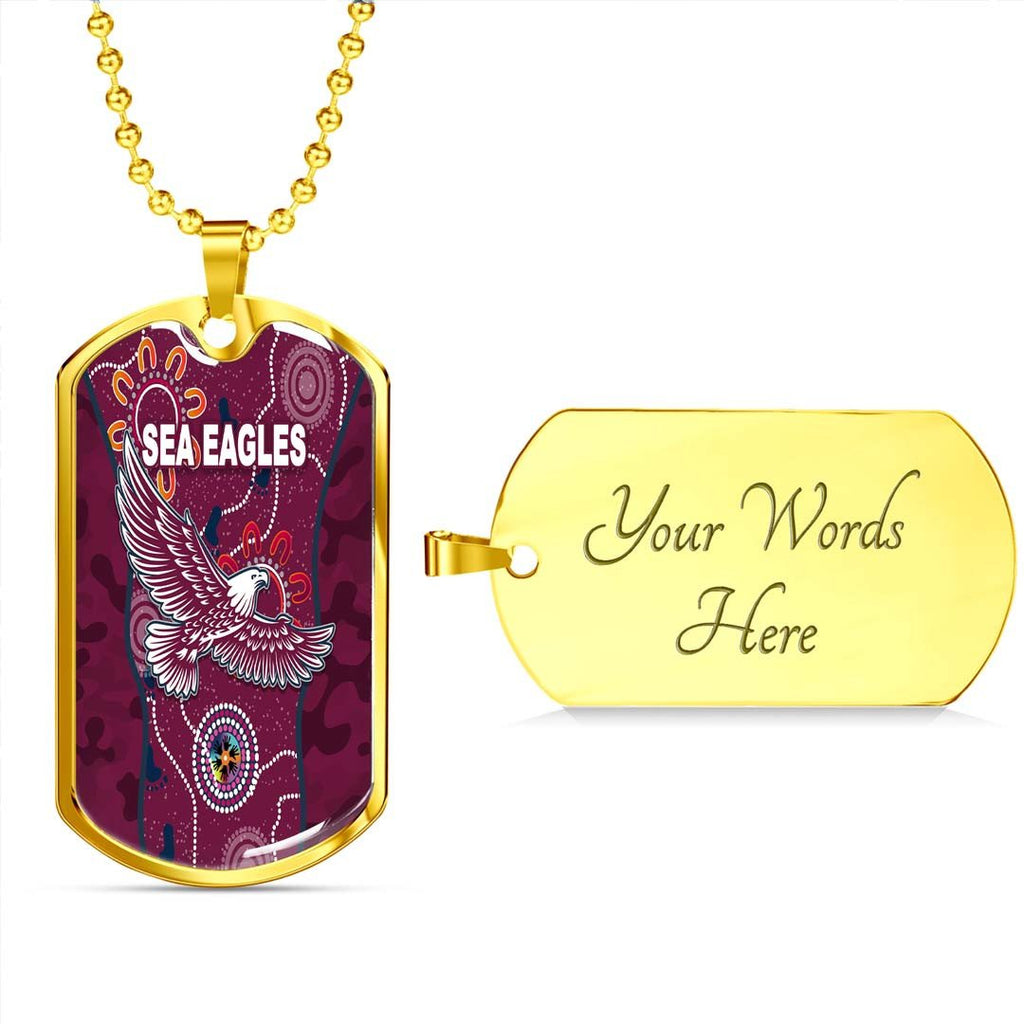 Vibe Hoodie Dog Tag - Manly-Warringah Sea Eagles Indigenous & Camouflage - Rugby Team Dog Tag