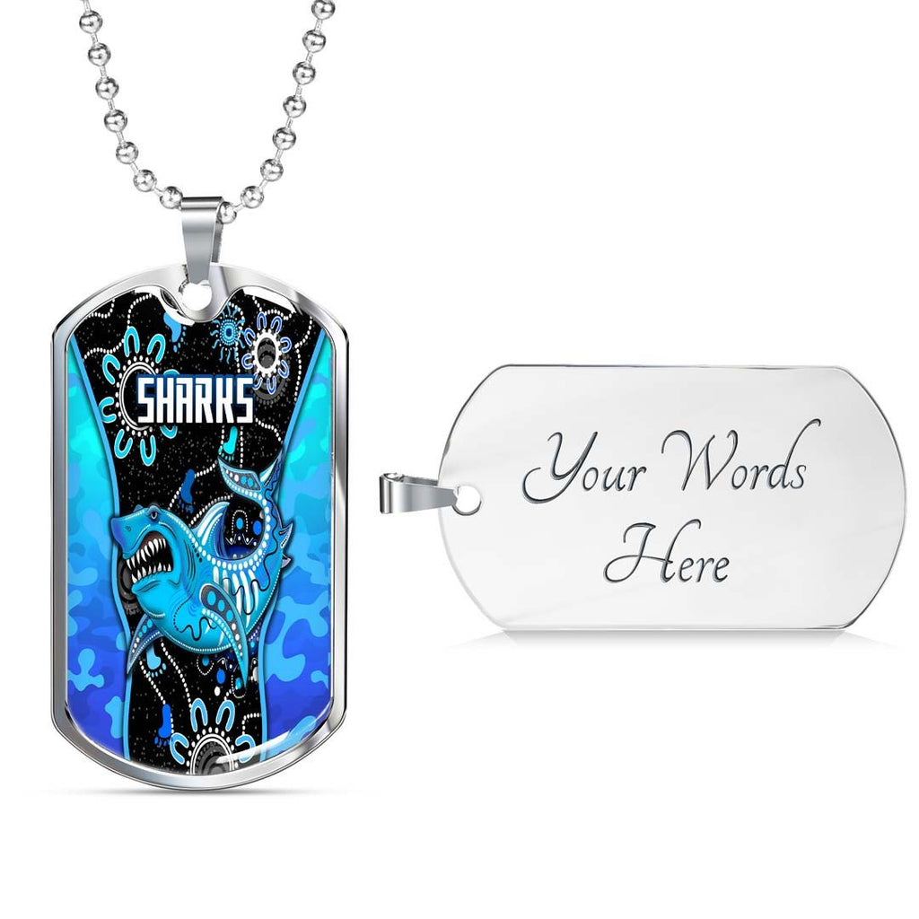 Vibe Hoodie Dog Tag - Cronulla-Sutherland Sharks Indigenous Camo - Rugby Team Dog Tag