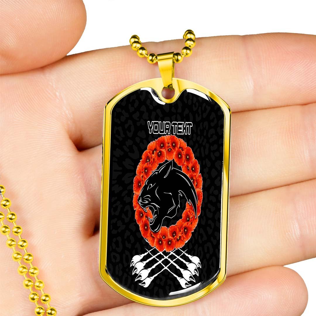 Vibe Hoodie Dog Tag - (Custom) Penrith Panthers and Poppy - Rugby Team Dog Tag