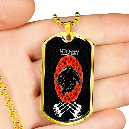 Vibe Hoodie Dog Tag - (Custom) Penrith Panthers and Poppy - Rugby Team Dog Tag