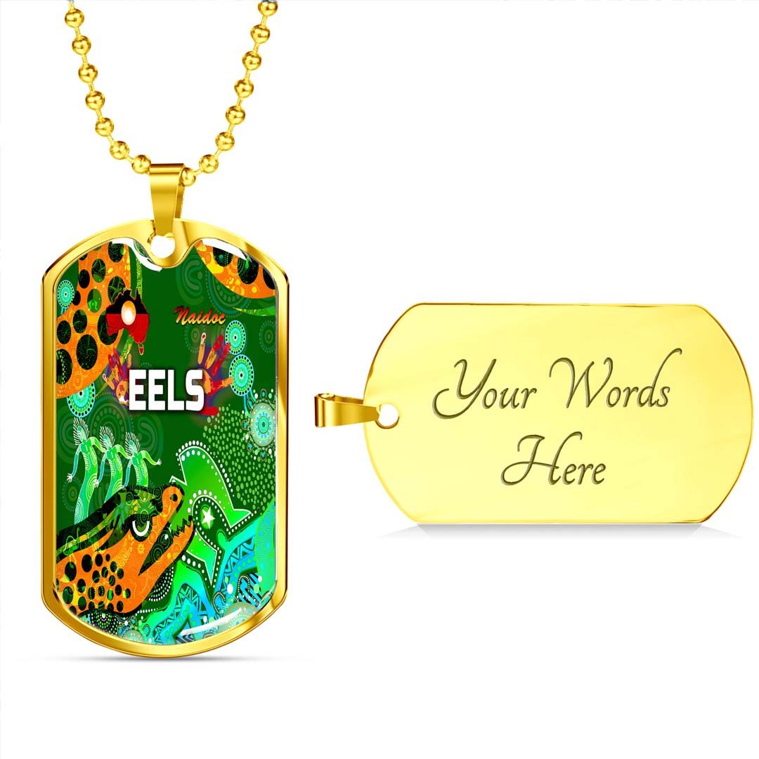 Vibe Hoodie Dog Tag - Parramatta Eels Indigenous Naidoc Green - Rugby Team Dog Tag
