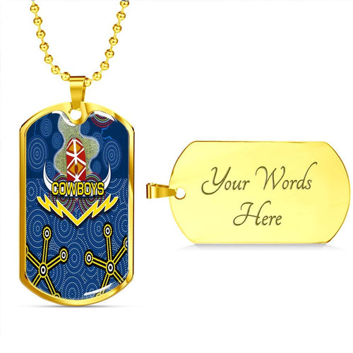 Vibe Hoodie Dog Tag - North Queensland Cowboys Indigenous New Style - Rugby Team Dog Tag