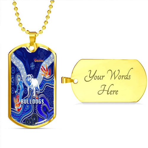 Vibe Hoodie Dog Tag - Canterbury-Bankstown Bulldogs Indigenous - Rugby Team Dog Tag