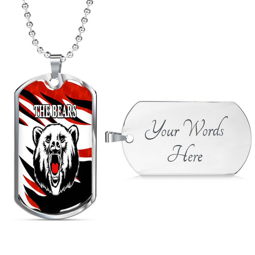 Vibe Hoodie Dog Tag - North Sydney Bears Unique - Rugby Team Dog Tag