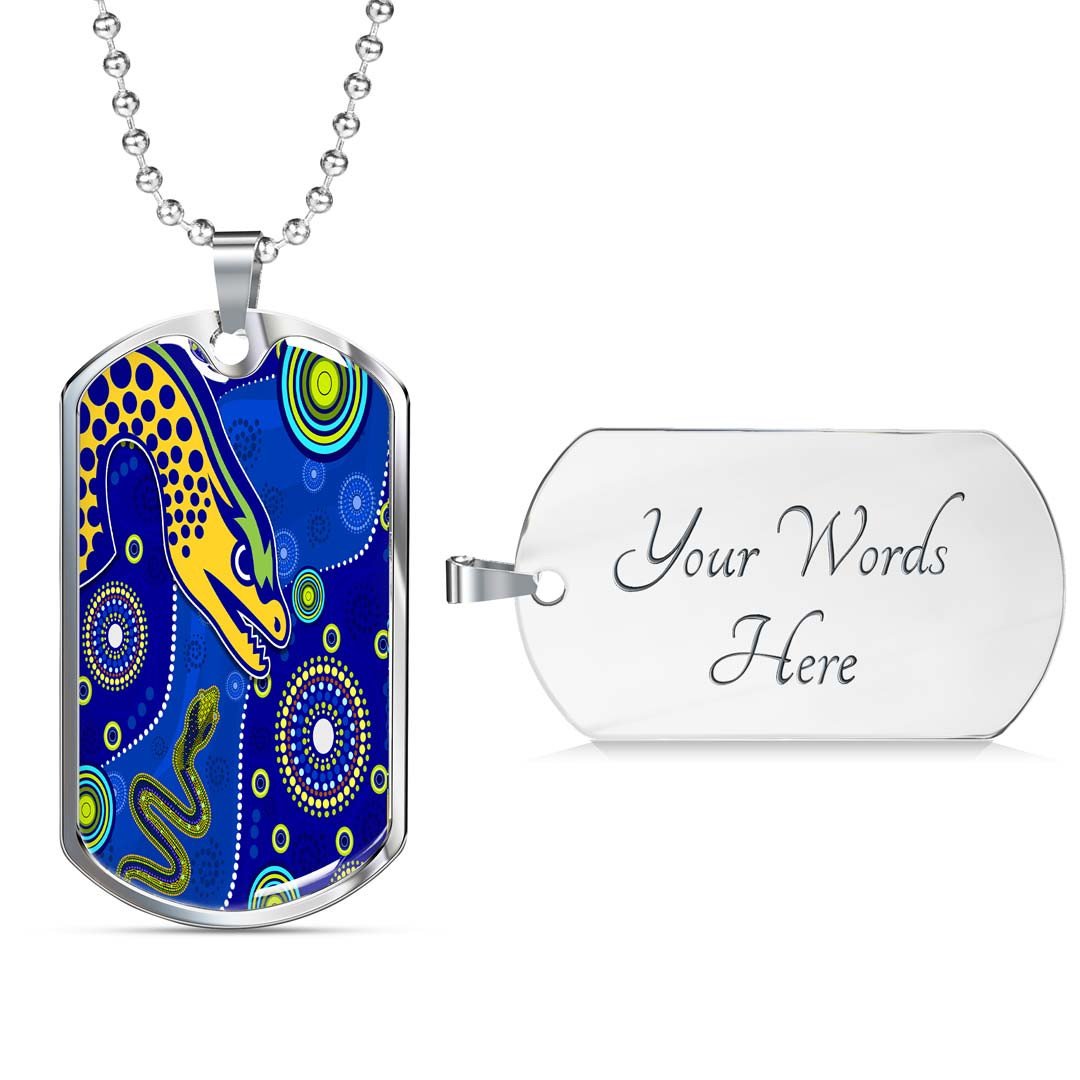 Vibe Hoodie Dog Tag - Parramatta Eels Indigenous Special Blue Version - Rugby Team Dog Tag
