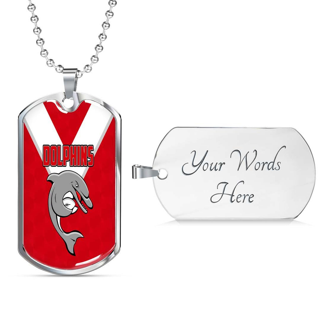 Vibe Hoodie Dog Tag - Redcliffe Dolphins - Rugby Team Dog Tag