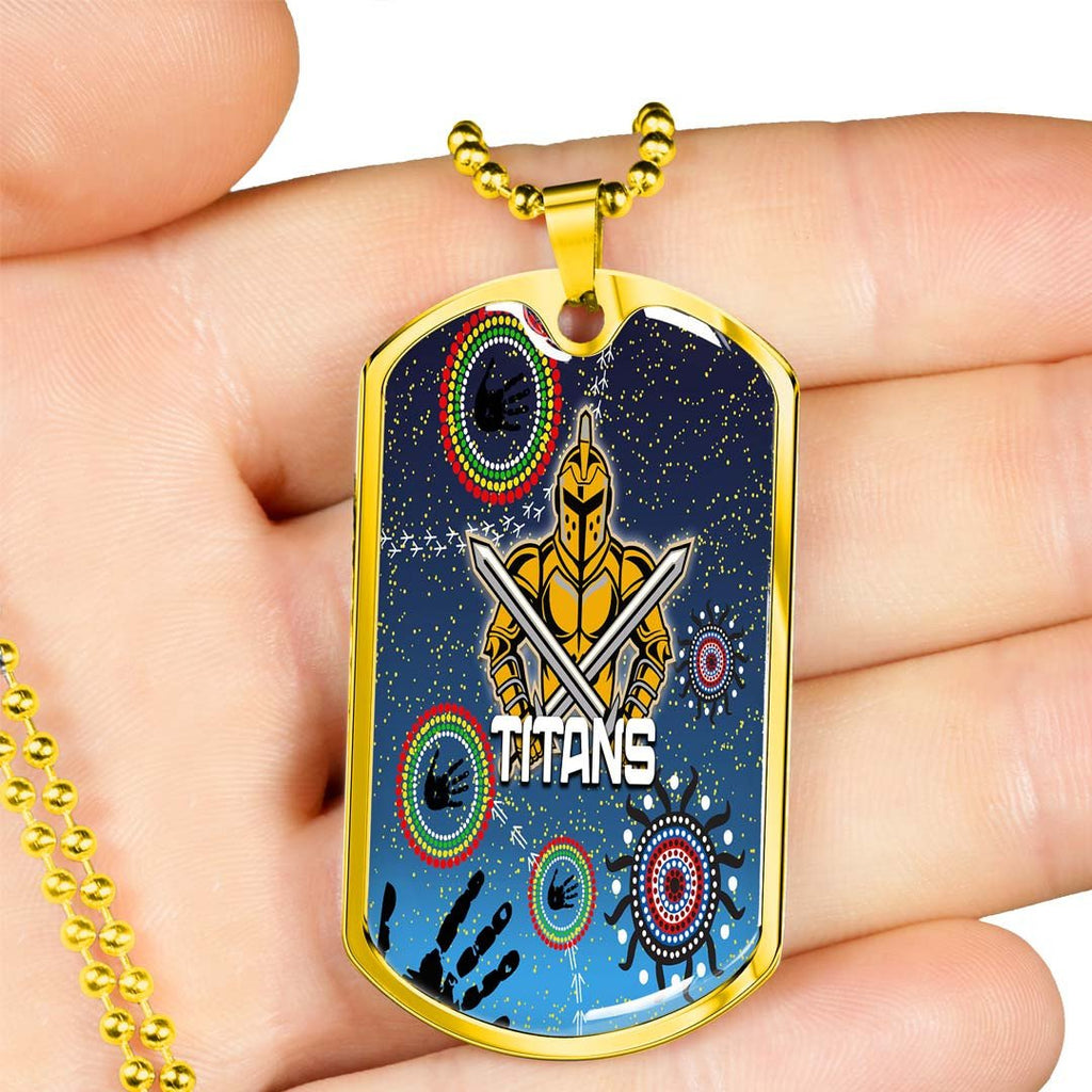 Vibe Hoodie Dog Tag - Gold Coast Titans Naidoc Ver. - Rugby Team Dog Tag