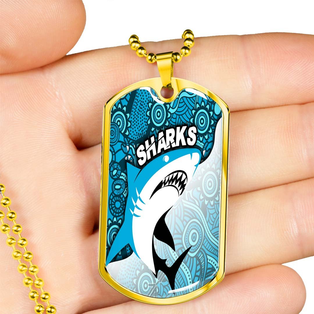 Vibe Hoodie Dog Tag - Cronulla-Sutherland Sharks Indigenous - Rugby Team Dog Tag