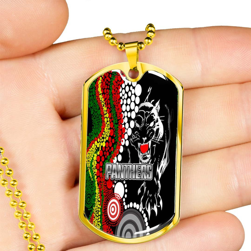 Vibe Hoodie Dog Tag - Penrith Panthers Indigenous Style - Rugby Team Dog Tag