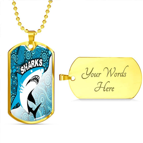 Vibe Hoodie Dog Tag - Cronulla-Sutherland Sharks Indigenous - Rugby Team Dog Tag