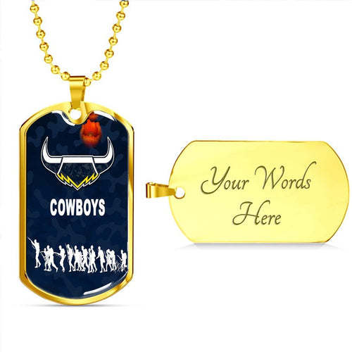 Vibe Hoodie Dog Tag - (Custom) North Queensland Cowboys Anzac Day Camo - Rugby Team Dog Tag
