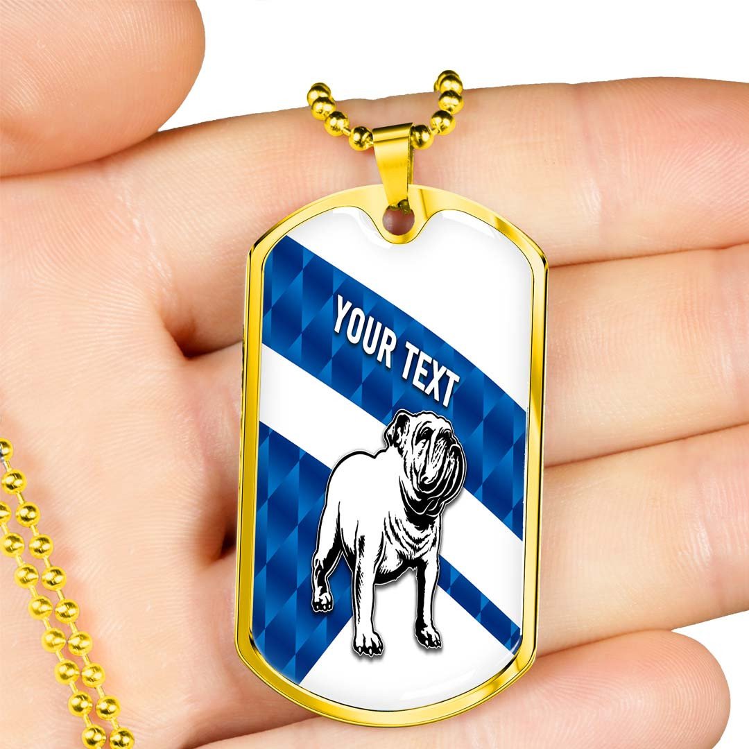 Vibe Hoodie Dog Tag - (Custom) Canterbury-Bankstown Bulldogs Simple - Rugby Team Dog Tag