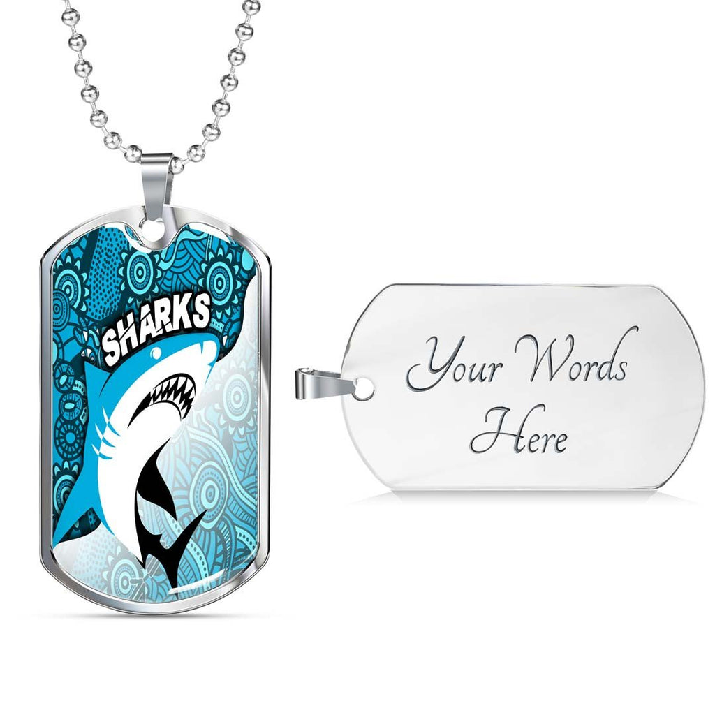 Vibe Hoodie Dog Tag - Cronulla-Sutherland Sharks Indigenous - Rugby Team Dog Tag
