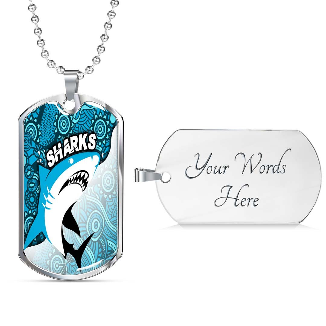 Vibe Hoodie Dog Tag - Cronulla-Sutherland Sharks Indigenous - Rugby Team Dog Tag