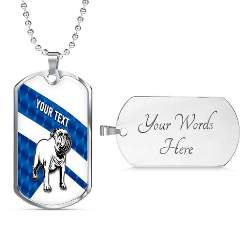 Vibe Hoodie Dog Tag - (Custom) Canterbury-Bankstown Bulldogs Simple - Rugby Team Dog Tag