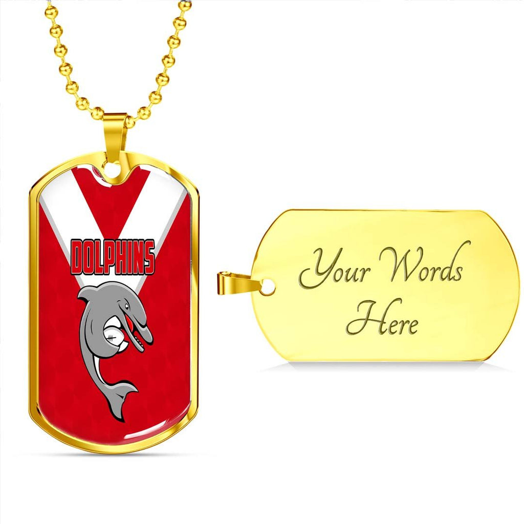 Vibe Hoodie Dog Tag - Redcliffe Dolphins - Rugby Team Dog Tag