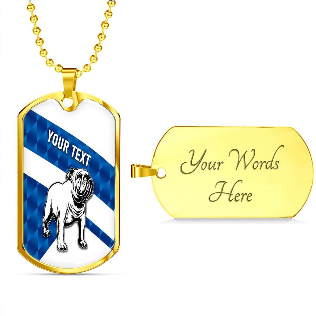 Vibe Hoodie Dog Tag - (Custom) Canterbury-Bankstown Bulldogs Simple - Rugby Team Dog Tag