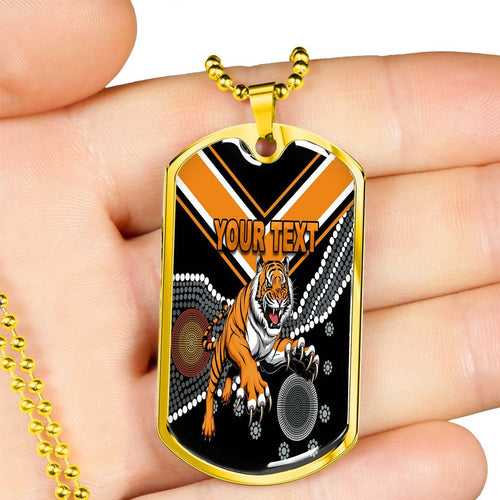 Vibe Hoodie Dog Tag - (Custom) Wests Tigers Original Indigenous - Rugby Team Dog Tag