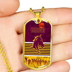 Vibe Hoodie Dog Tag - Brisbane Broncos Anzac Day Limited Edition - Rugby Team Dog Tag