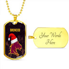 Vibe Hoodie Dog Tag - Brisbane Broncos Christmas - Rugby Team Dog Tag