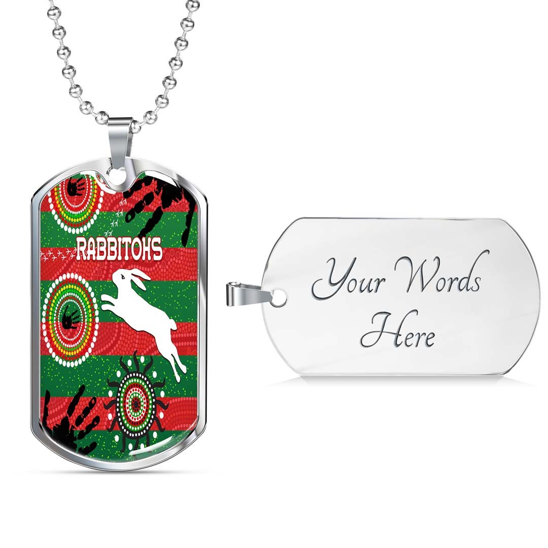 Vibe Hoodie Dog Tag - South Sydney Rabbitohs Indigenous Naidoc - Rugby Team Dog Tag