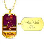 Vibe Hoodie Dog Tag - Brisbane Broncos Anzac Day Limited Edition - Rugby Team Dog Tag