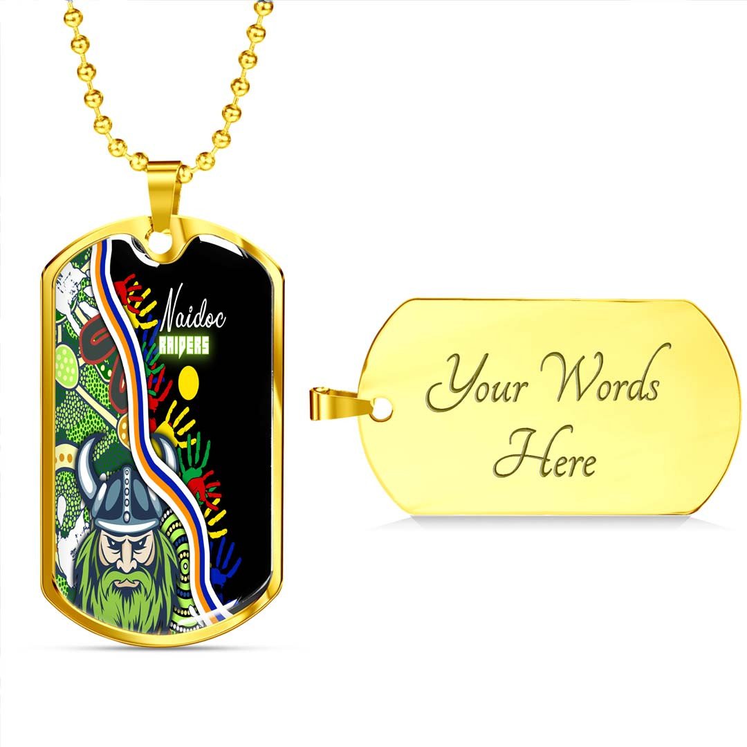 Vibe Hoodie Dog Tag - Canberra Raiders Naidoc - Rugby Team Dog Tag