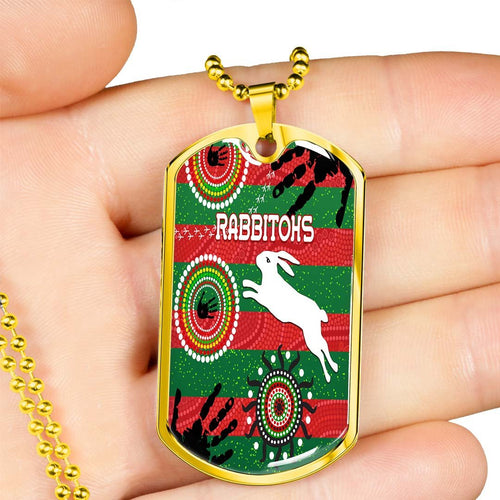 Vibe Hoodie Dog Tag - South Sydney Rabbitohs Indigenous Naidoc - Rugby Team Dog Tag