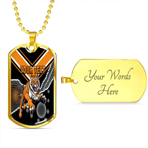 Vibe Hoodie Dog Tag - (Custom) Wests Tigers Original Indigenous - Rugby Team Dog Tag