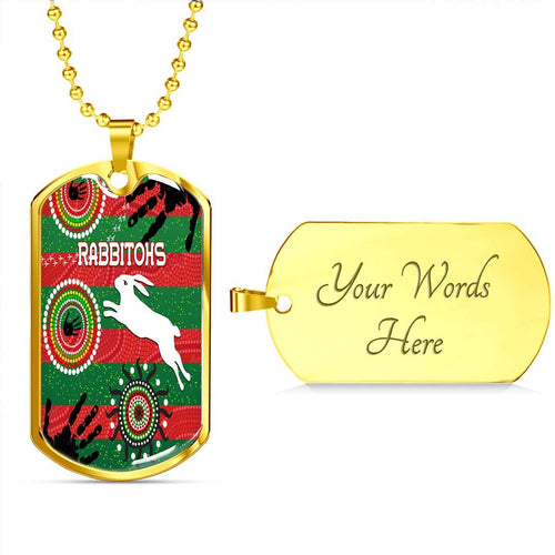 Vibe Hoodie Dog Tag - South Sydney Rabbitohs Indigenous Naidoc - Rugby Team Dog Tag
