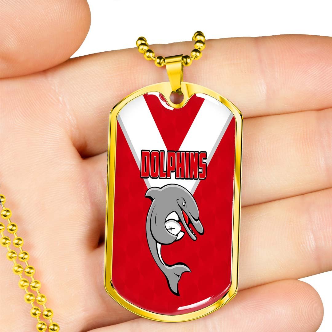 Vibe Hoodie Dog Tag - Redcliffe Dolphins - Rugby Team Dog Tag