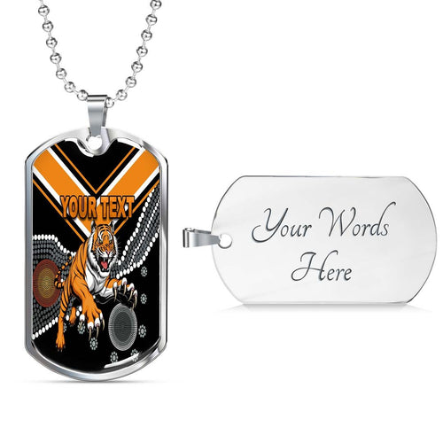 Vibe Hoodie Dog Tag - (Custom) Wests Tigers Original Indigenous - Rugby Team Dog Tag