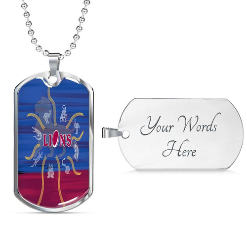 Vibe Hoodie Dog Tag - Brisbane Broncos Simple - Rugby Team Dog Tag