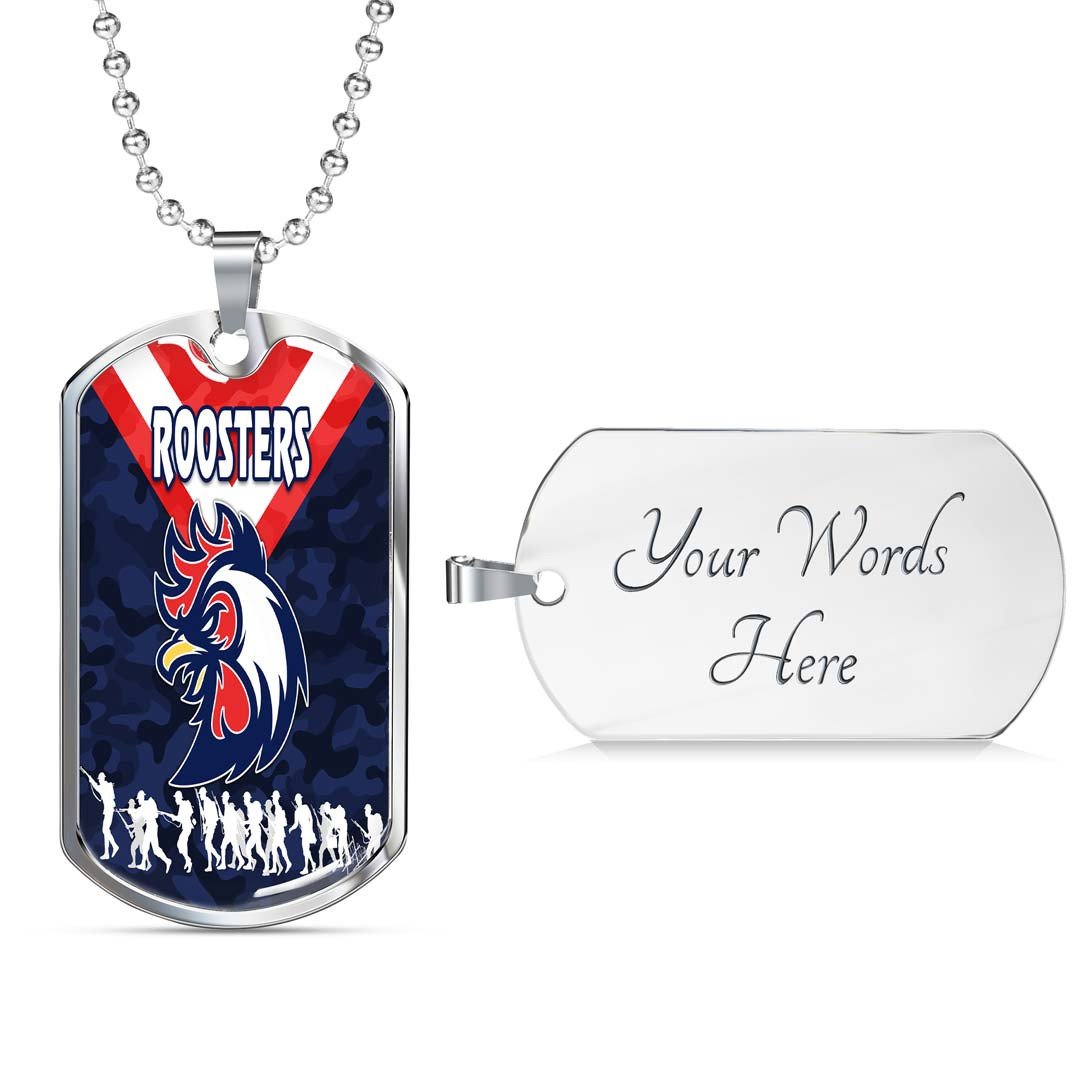 Vibe Hoodie Dog Tag - Sydney Roosters Anzac Day - Rugby Team Dog Tag