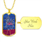 Vibe Hoodie Dog Tag - Brisbane Broncos Simple - Rugby Team Dog Tag