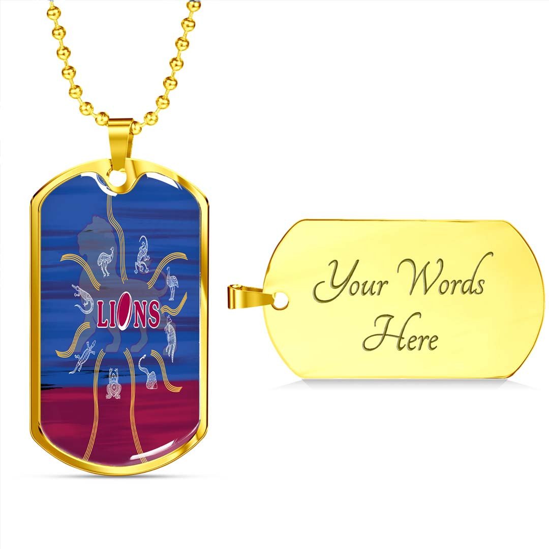 Vibe Hoodie Dog Tag - Brisbane Broncos Simple - Rugby Team Dog Tag