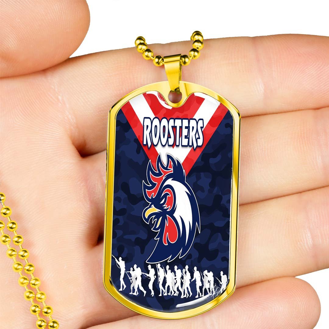 Vibe Hoodie Dog Tag - Sydney Roosters Anzac Day - Rugby Team Dog Tag