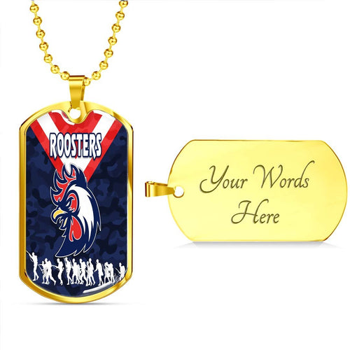 Vibe Hoodie Dog Tag - Sydney Roosters Anzac Day - Rugby Team Dog Tag