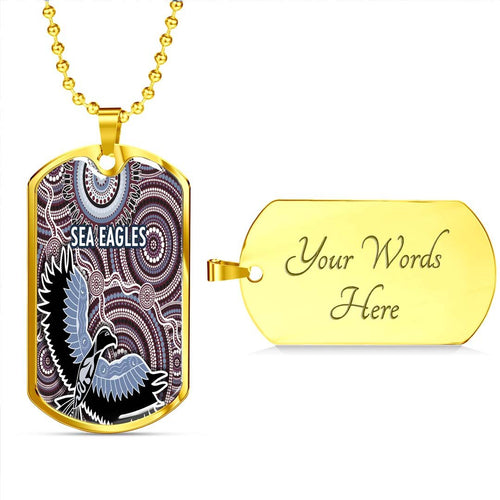 Vibe Hoodie Dog Tag - Manly-Warringah Sea Eagles Indigenous Aboriginal - Rugby Team Dog Tag