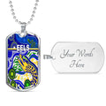 Vibe Hoodie Dog Tag - (Custom) Parramatta Eels Indigenous Special Blue - Rugby Team Dog Tag