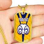 Vibe Hoodie Dog Tag - (Custom) Adelaide Rams (Yellow) - Rugby Team Dog Tag