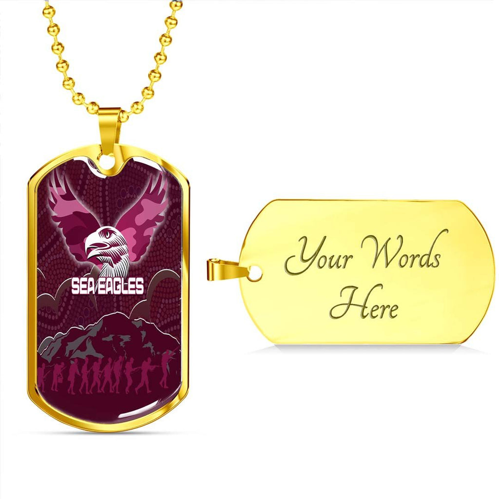 Vibe Hoodie Dog Tag - Manly-Warringah Sea Eagles Anzac Day - Rugby Team Dog Tag